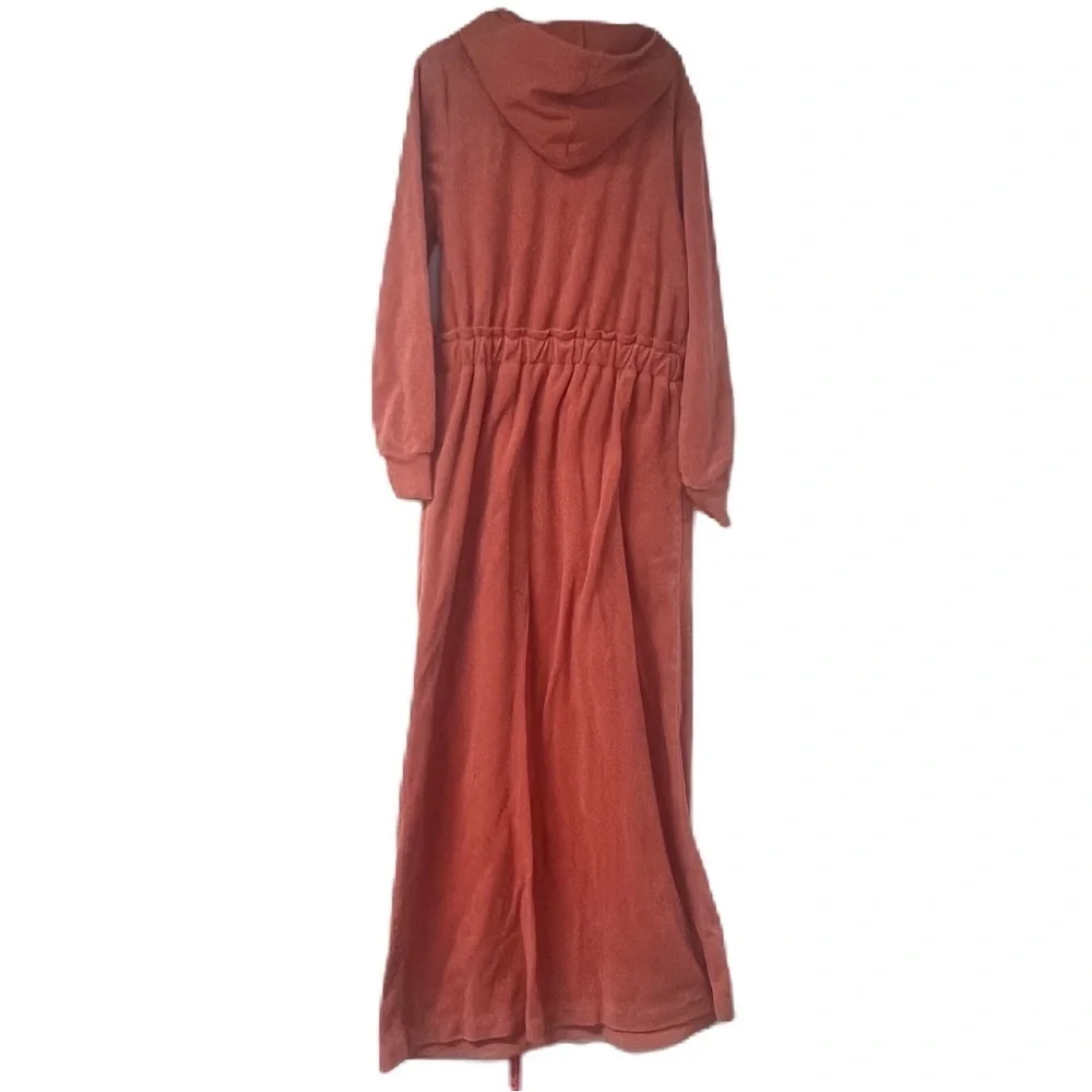 BRB girls coral terry robe size 12 elastic towel summer swim fun casual vacation
